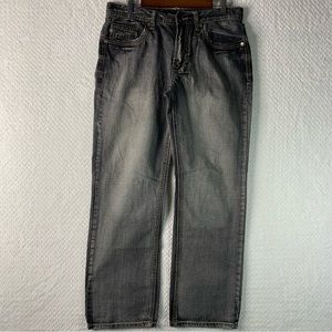 TK Axel Denim Jeans Mens 32/32 Light Black Wash Relaxed Straight